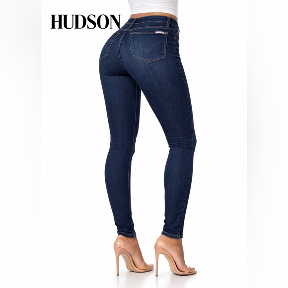 Hudson Jeans Pants - Hudson Jeans Nico Mid-Rise Super Skinny – Dark Denim – Size 25